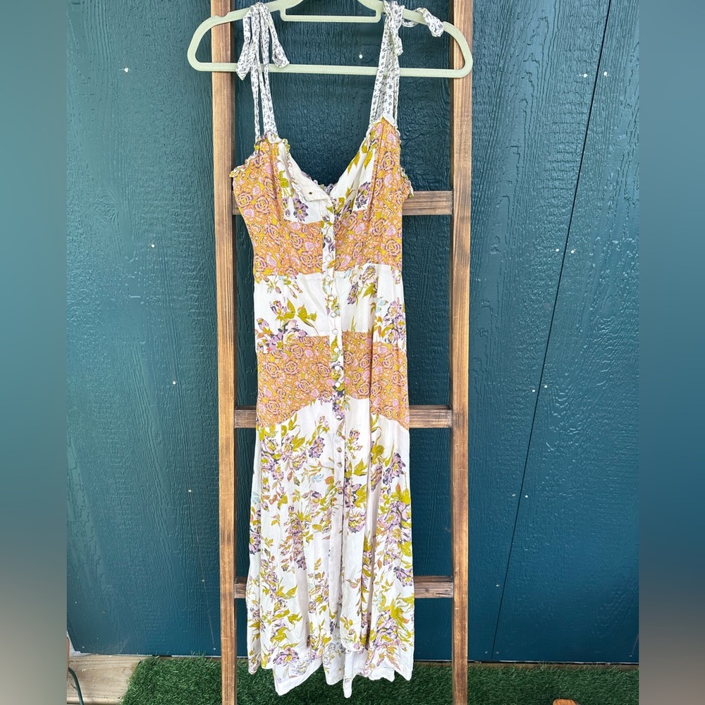 Free People Lover Boy Boho Floral Maxi Dress Size  4
